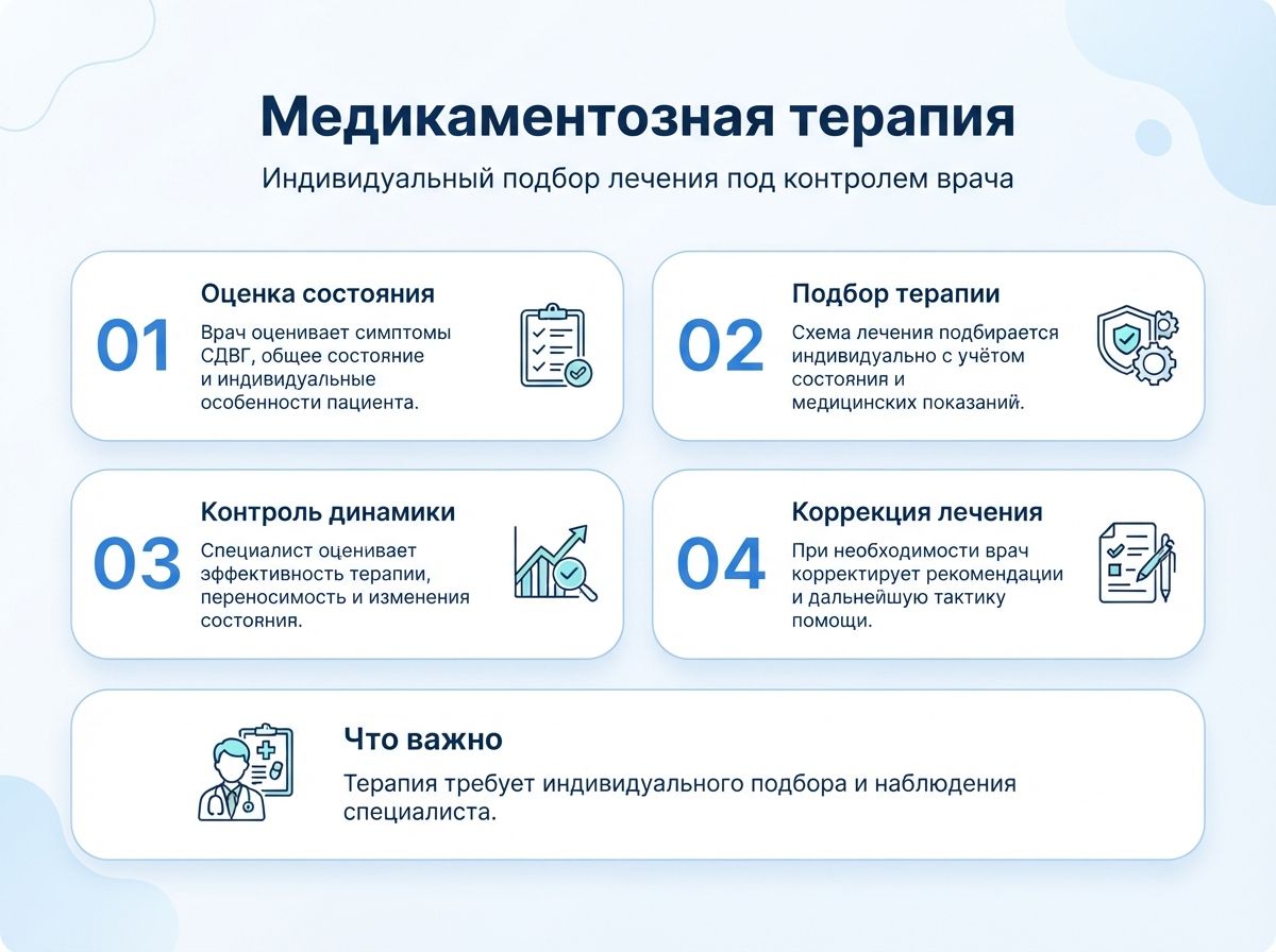 Лечение СДВГ в Чайковском у детей и взрослыхинфографика