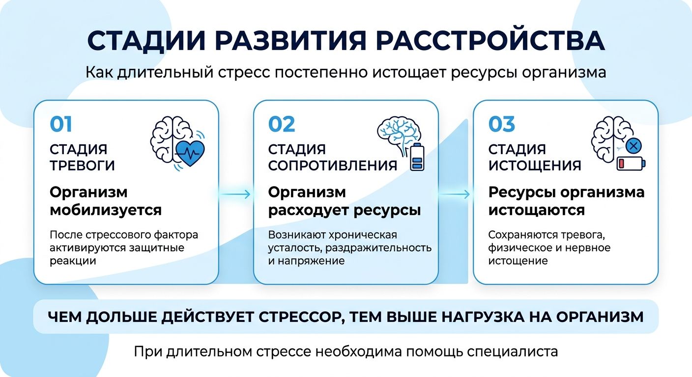 Лечение стресса в Чайковском инфографика